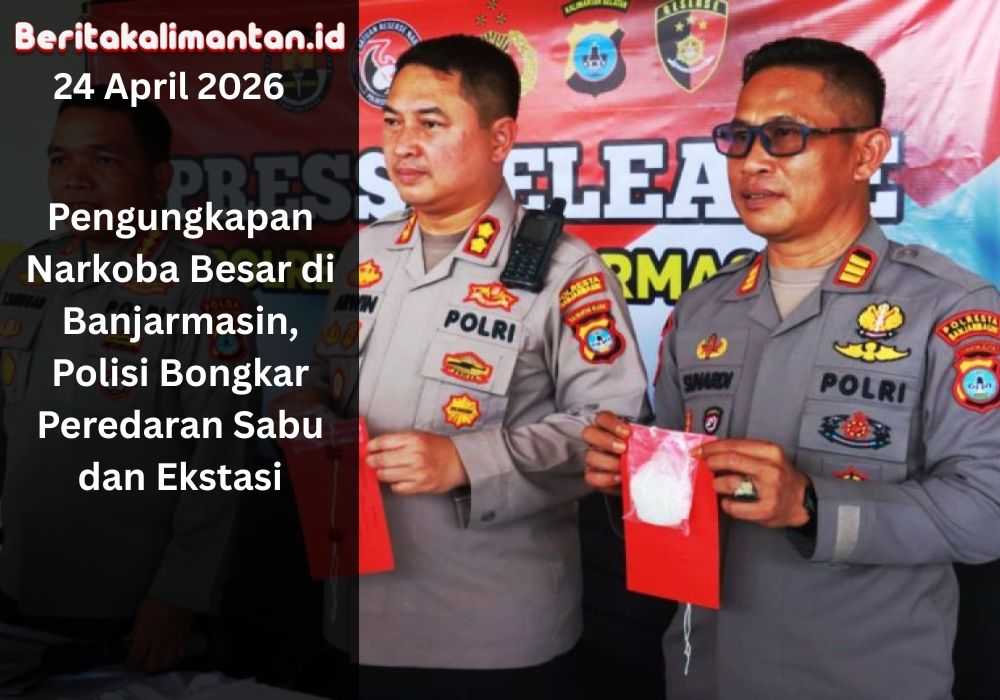 Polisi Banjarmasin tangkap pelaku SN, sita sabu 44,58 gram dan ekstasi. Kasus ini ungkap jaringan lokal peredaran narkoba di kota.
