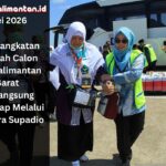Jamaah calon haji Kalimantan Barat diberangkatkan bertahap melalui Bandara Supadio menuju embarkasi Batam sebelum ke Tanah Suci.