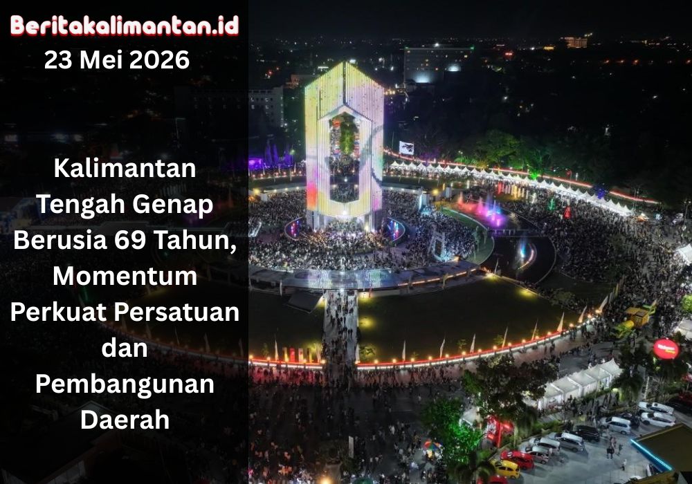 Kalimantan Tengah genap berusia 69 tahun pada 23 Mei 2026, jadi momentum memperkuat persatuan, budaya, dan pembangunan daerah.