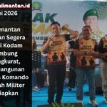 Kalimantan Selatan bersiap memiliki Kodam Lambung Mangkurat, dengan pembangunan markas komando daerah militer segera disiapkan.