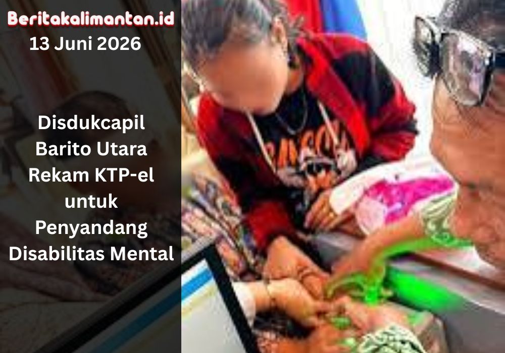 Disdukcapil Barito Utara, Kalimantan Tengah, rekam KTP-el penyandang disabilitas mental sebagai layanan adminduk inklusif.
