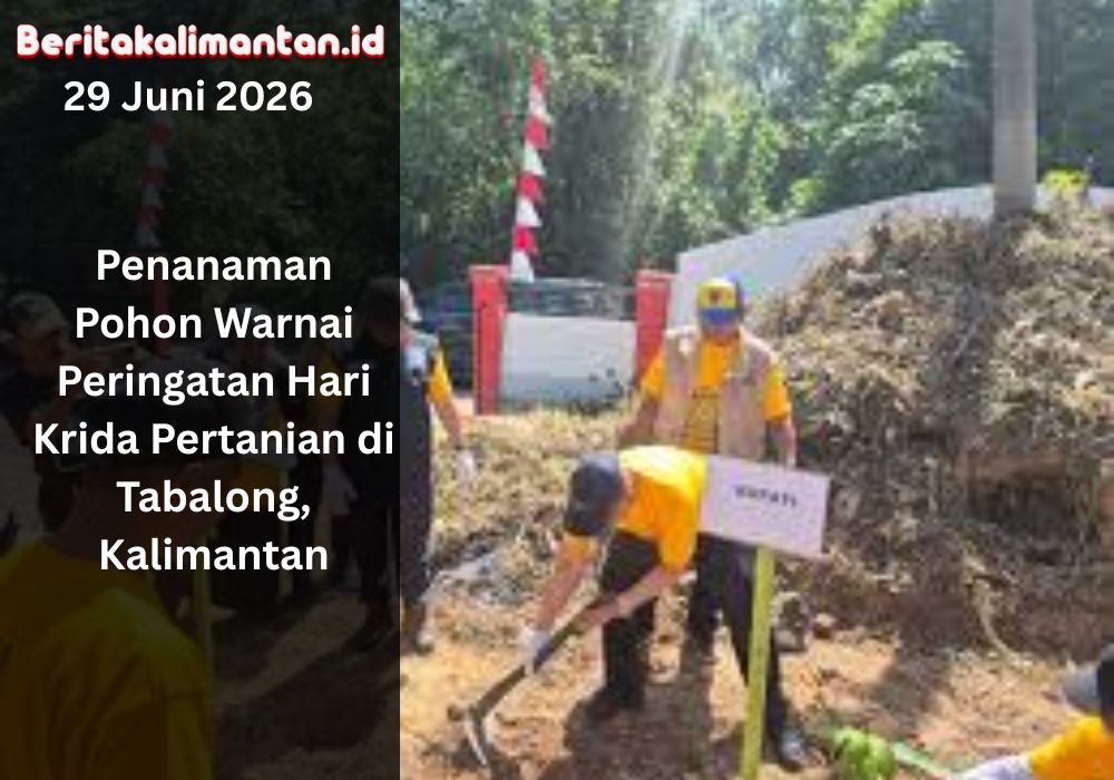 Peringatan Hari Krida Pertanian di Tabalong, Kalimantan, diwarnai penanaman pohon untuk mendukung pertanian berkelanjutan dan lingkungan.