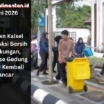 Setwan Kalsel menggelar aksi bersih lingkungan dan drainase Gedung DPRD guna memperingati Hari Lingkungan Hidup Sedunia serta mencegah genangan lokal.