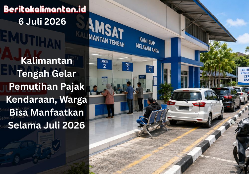 Kalimantan Tengah menggelar pemutihan pajak kendaraan selama Juli 2026 untuk membantu warga melunasi pajak dan menertibkan administrasi kendaraan.