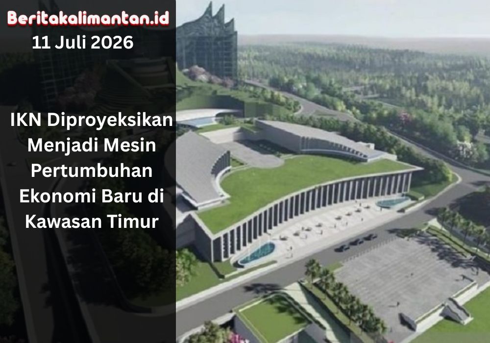IKN diproyeksikan menjadi pusat pemerintahan sekaligus motor ekonomi baru melalui investasi, konektivitas, UMKM, dan pemerataan pembangunan.